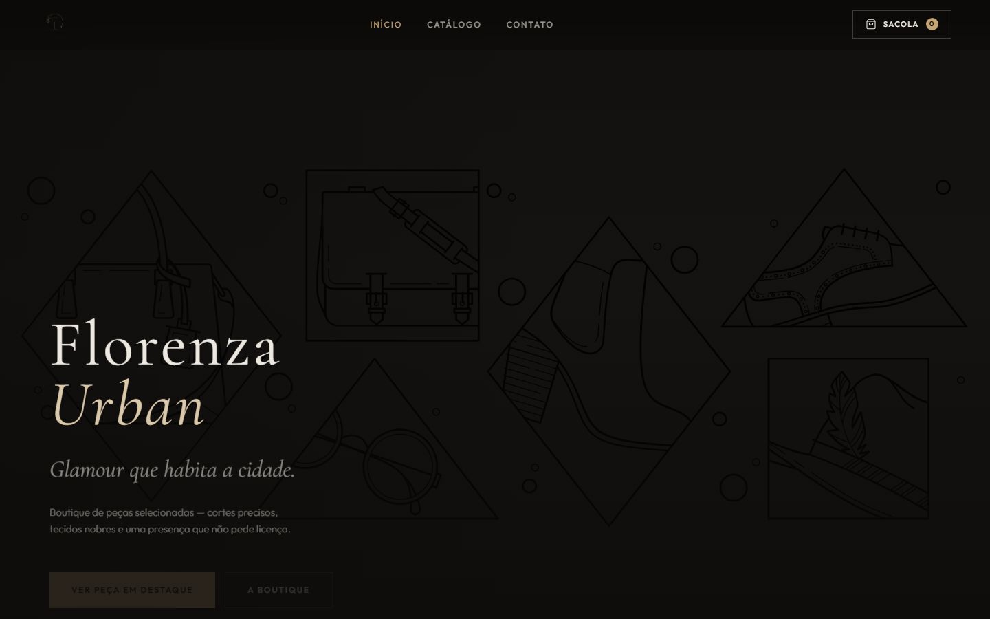 Site da Florenza Urban — boutique online com vitrine editorial e catálogo